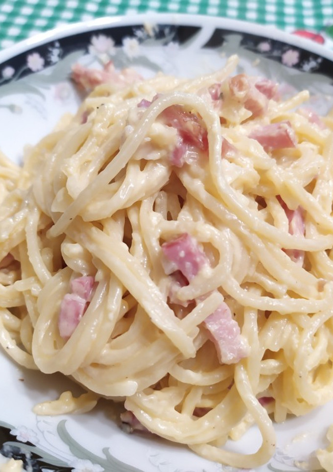 Una foto de Pasta a la carbonara