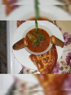 صورة لوصفة شربة فريك باللحم مع بوراك