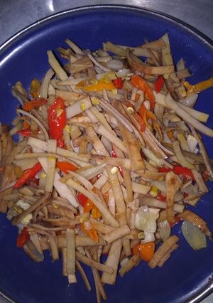 Foto resep Tumis kulit singkong mercon