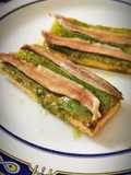Tostas con salsa Pesto Genovés  y Anchoas