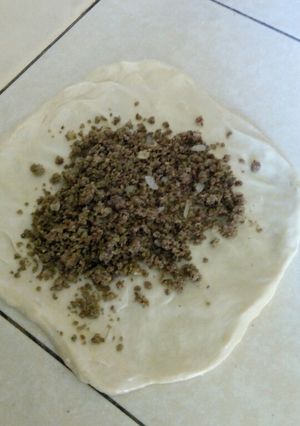 A picture of Mince meat filling for mkate wa nyama.