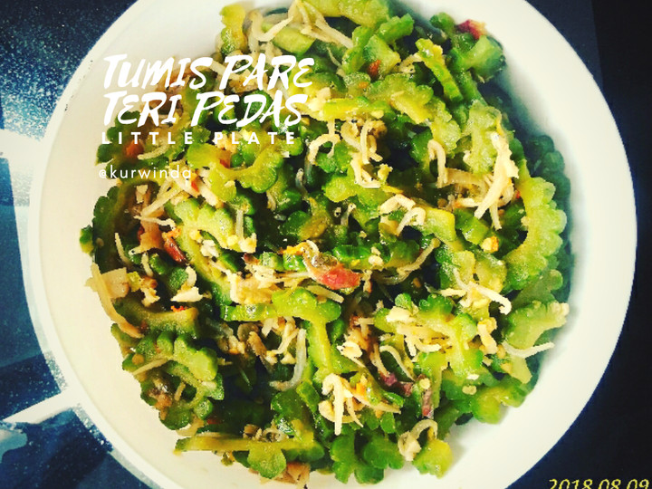 Cara Gampang Menyiapkan Tumis pare teri nasi pedas, Menggugah Selera