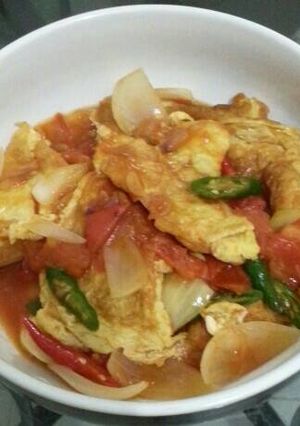 Foto resep Telur Dadar Saos Tomat