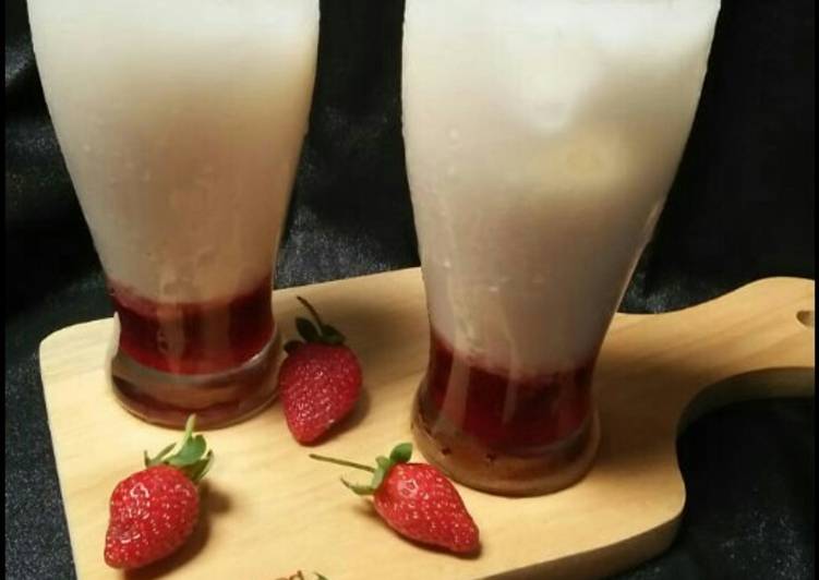 Resep Korean Ice Strawberry Milk yang Menggugah Selera