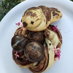 A picture of Chocolate bird nest.