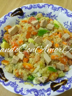 Una foto de Ensalada de quinoa al foie