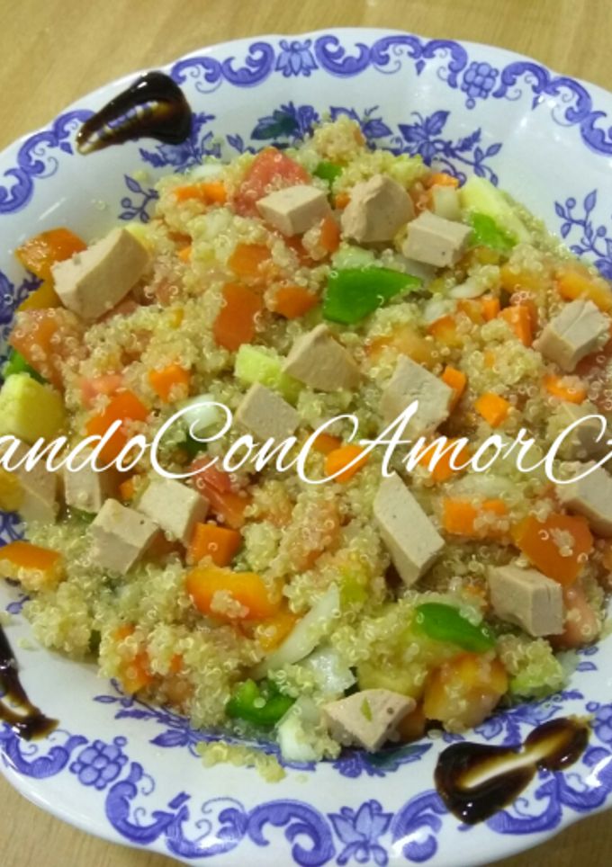 Una foto de Ensalada de quinoa al foie
