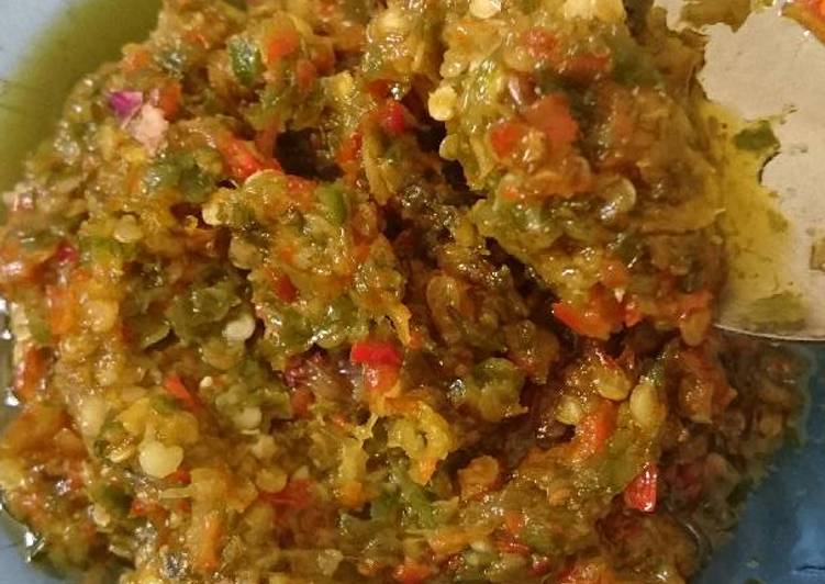 Resep Sambel cabe ijo+cabe rawit Anti Gagal