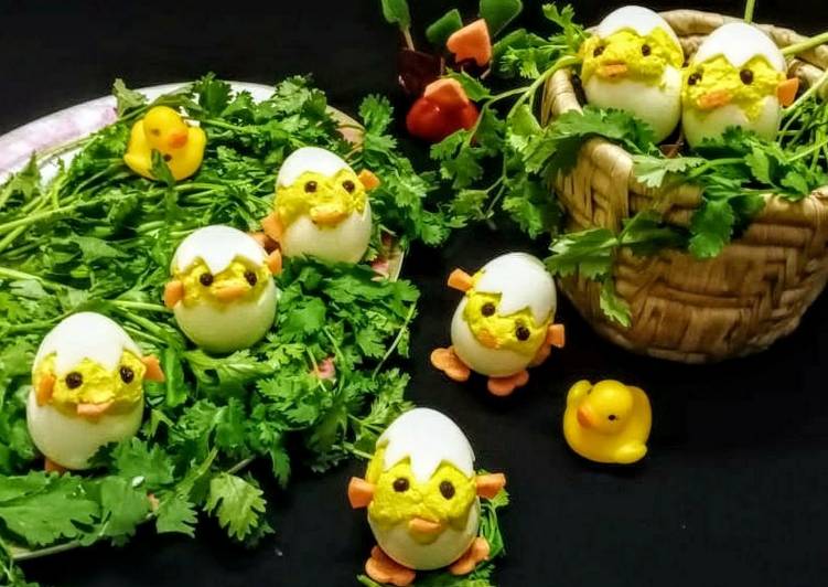 Easy Way to Make Tasty Deviled Egg Chicks