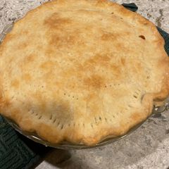 A picture of Homemade chicken pot pie.