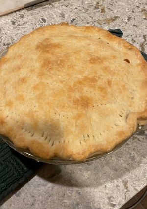 A picture of Homemade chicken pot pie.