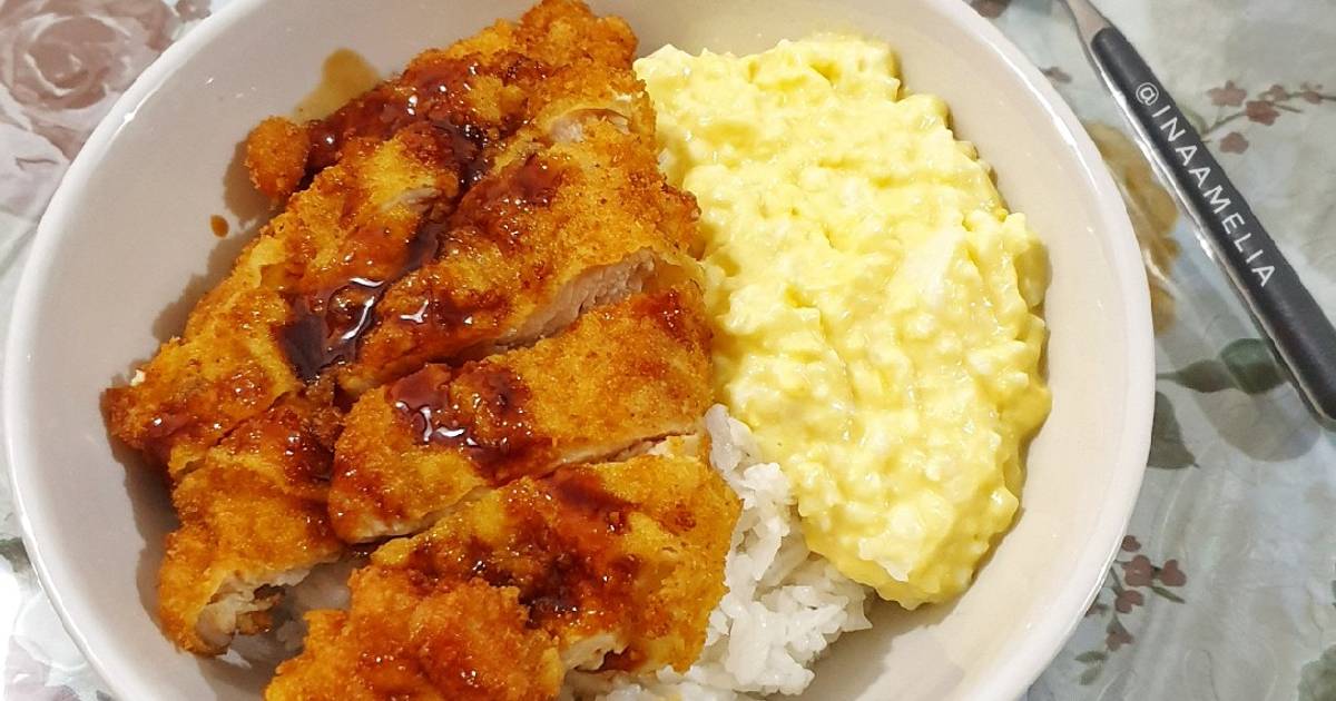 Resep Chicken Katsu Bowl with Egg Mayo oleh Karina Amelia Cookpad