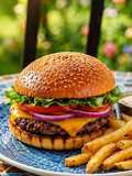 Burger 🍔z frytkami