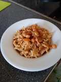 Pasta e ceci con mafaldina spezzata senza glutine