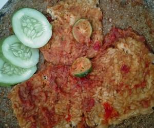 Resep mudah Tempe Penyet Sambal Terasi + Limo Praktis Enak