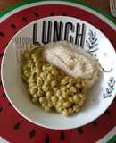 Garbanzos con curry verde