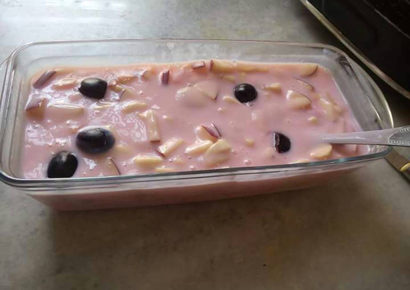 Strawberry Fruit Custard
