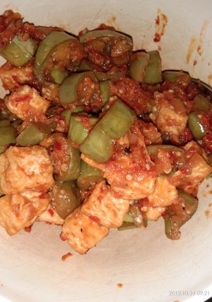 Foto resep Balado terong ijo dan tahu