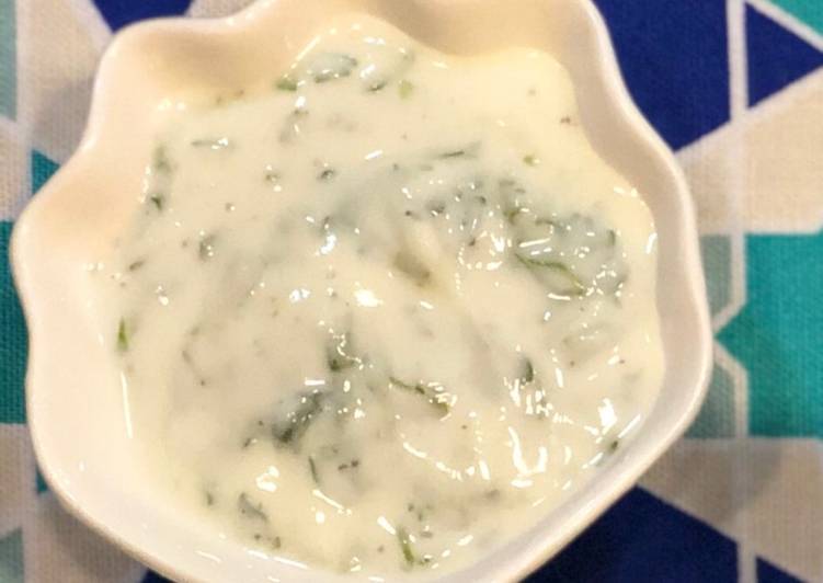 Simple Way to Prepare Super Quick Homemade Mint sour cream sauce