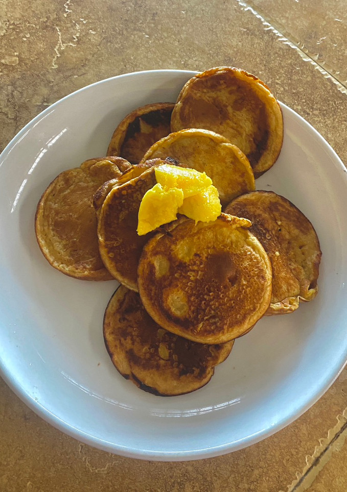 Una foto de Pancakes de mango
