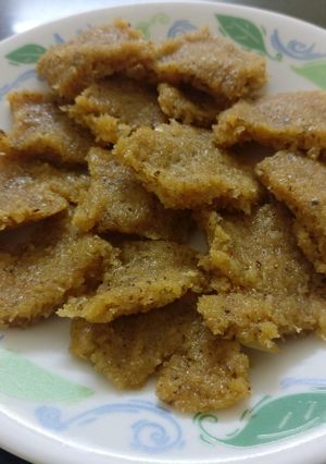 A picture of Fresh Coconut and Jaggery Barfi.