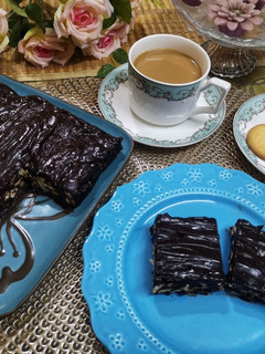 A picture of No bake Marie biscuit cake.