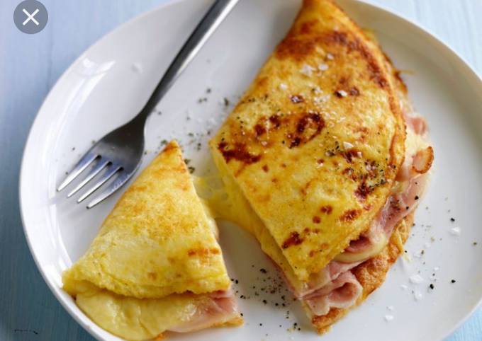 Omelette au jambon