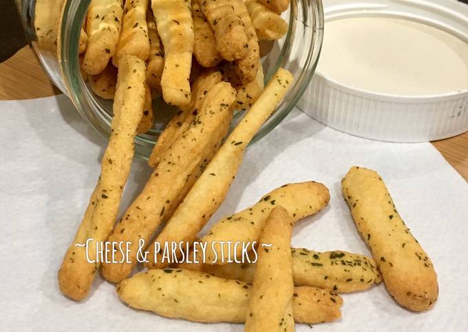 Cara Gampang Membuat Baked cheese &amp; parsley stick, Lezat Sekali