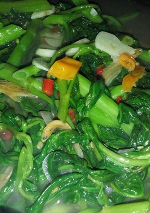Foto resep Oseng kangkung teri