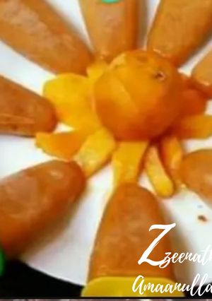 A picture of Apricot Popsicles.