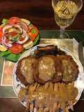 California Farm Aubergine Eggplant Tenderloin with Poutine Gravy