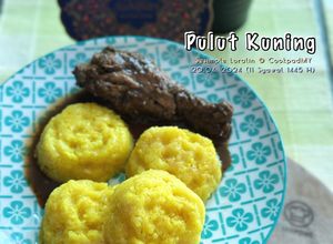 Gambar Pulut Kuning Aidilfitri (Versi Tanak & Kukus Rice Cooker)