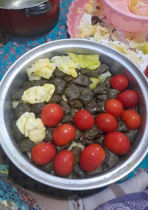 عکسی از دستور دلمه برگ مو