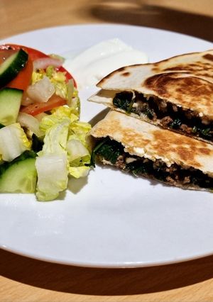 A picture of Beef, Spinach & Cheese Gozleme.