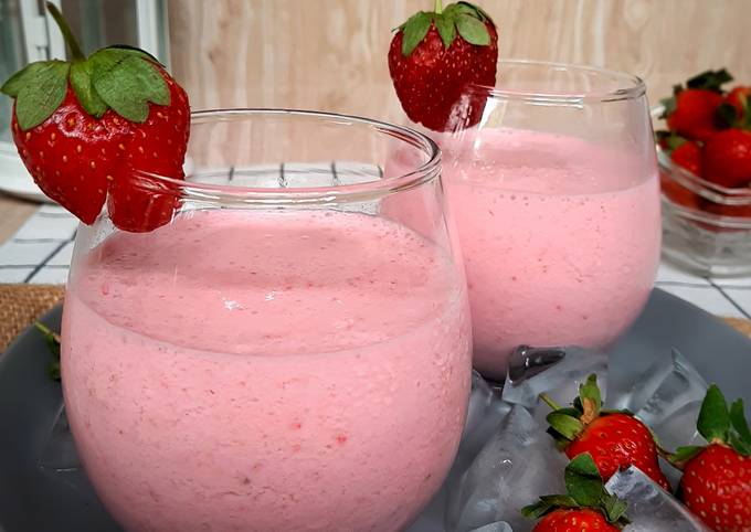 Cara Gampang Membuat Strawberry Milk Shake, Menggugah Selera