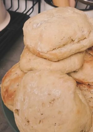 Una foto de Pan de papa para hamburguesas o sanguchitos! Apto APLV! APTO VEGANO con leche de almendras! 🩷🫶🏻