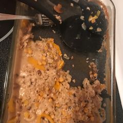 A picture of Pork & mushroom casserole.