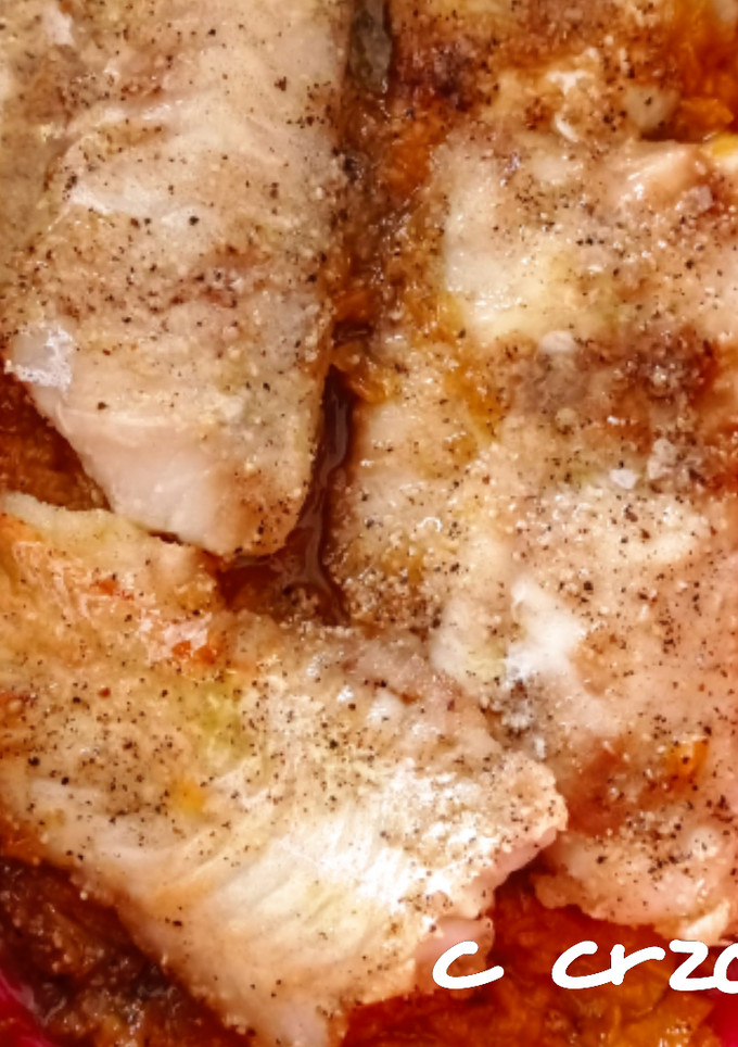 Una foto de Filete merluza con calabaza