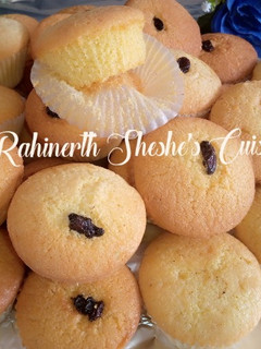 A picture of Soft Cupcakes with raisins.