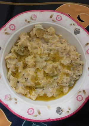 صورة لوصفة لب الكوسى بالطحينة