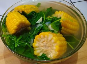 Foto resep Sayur bayam bening jagung manis