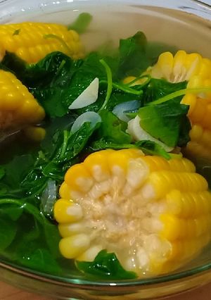 Foto resep Sayur bayam bening jagung manis
