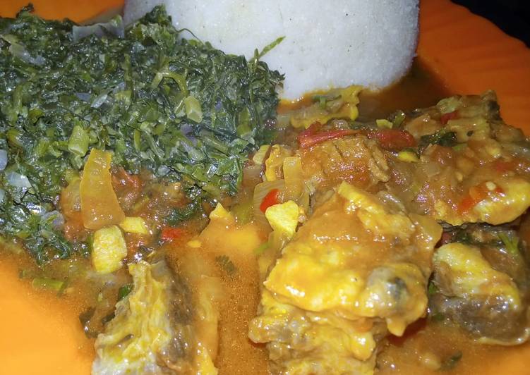 Simple Way to Prepare Any-night-of-the-week Ugali,managu and beef