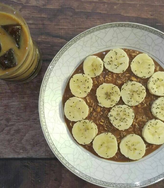 صورة لوصفة شوفان للفطور overnight oatmeal