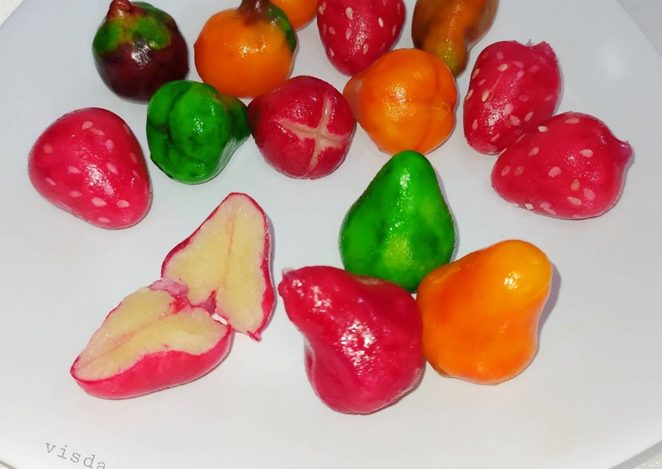 Thai Kanom Luk Chup (Kue Buah Mini Thailand 🍓🍊🍒🥭)