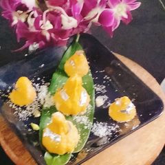 A picture of Kesari Modak.