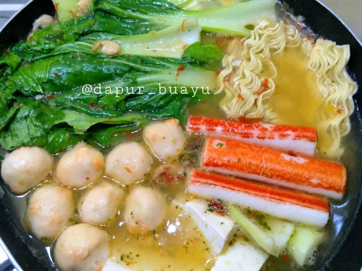 Cara Gampang Membuat Resep Steamboat kuah tomyam kaldu udang yang Sempurna Anti Ribet, Uenak Banget