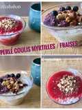Perlé coulis de fruits frais /Fraises-Myrtilles