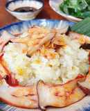 Xôi Trắng Ăn Kèm Xá Xíu Nấm