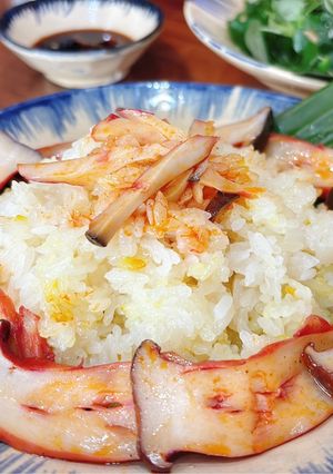 Hình của món Xôi Trắng Ăn Kèm Xá Xíu Nấm.